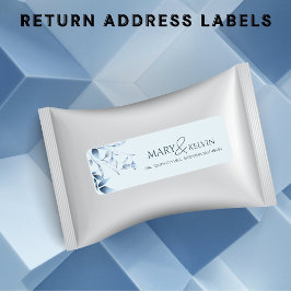 Elegante moderne schicke blaue Hochzeitsfeier Rück