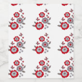 Elegante Moderne schicke Blume Weinetikett (Einzelnes Label)