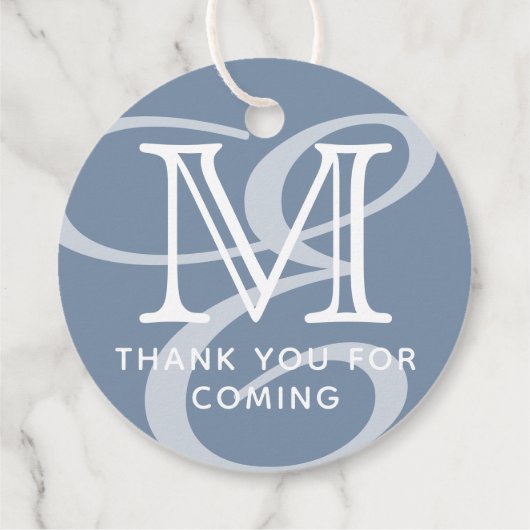 Elegante moderne schicke Double Monogram Vielen Da Geschenkanhänger (Rückseite)