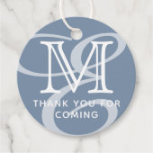 Elegante moderne schicke Double Monogram Vielen Da Geschenkanhänger (Vorderseite)