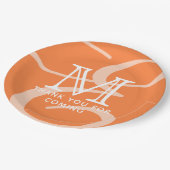 Elegante moderne schicke Double Monogram Vielen Da Pappteller (Schrägansicht)