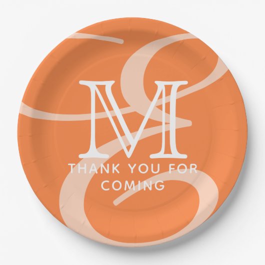 Elegante moderne schicke Double Monogram Vielen Da Pappteller (Vorderseite)