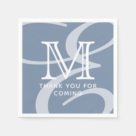 Elegante moderne schicke Double Monogram Vielen Da Serviette (Vorderseite)