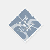 Elegante moderne schicke Double Monogram Vielen Da Serviette (Ecke)