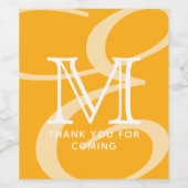 Elegante moderne schicke Double Monogram Vielen Da Weinetikett (Einzelnes Label)