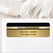 Elegante, moderne, schicke Gold-/Schwarze Hochzeit (Insitu)