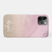 Elegante moderne schicke ombre Rose Gold Glitzer M Case-Mate iPhone Hülle (Rückseite (Horizontal))