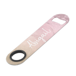 Elegante moderne schicke ombre Rose Gold Glitzer M Speed Flaschenöffner