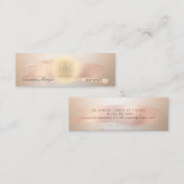 Elegante Moderne, schicke Rose Mini Visitenkarte (Vorne/Hinten)