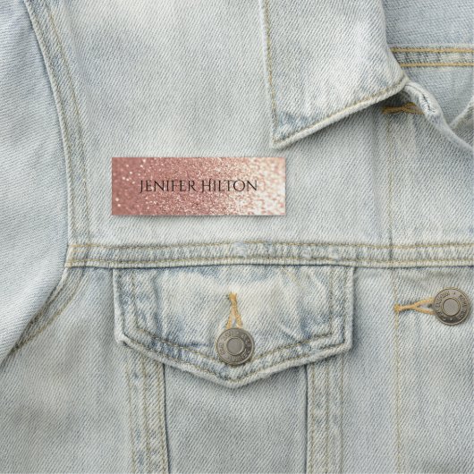 Elegante, moderne schicke Rose Namensschild (Beispiel)