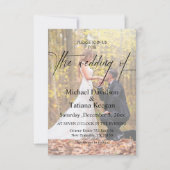 elegante moderne schicke Schrift 4 Fotos Hochzeit Einladung (Vorderseite)