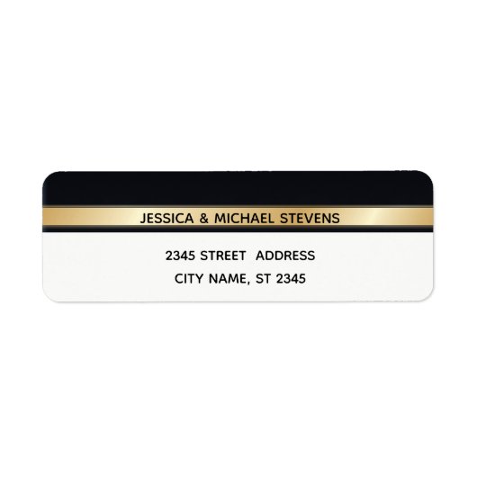 Elegante, moderne, schicke Schwarz-weiße und golde (Vorne)