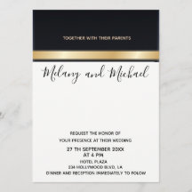 Elegante, moderne, schicke Schwarz-weiße und golde