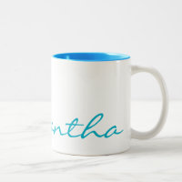 elegante, moderne schicke, trendige Monogramm aqua