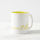 elegante, moderne schicke, trendige, monogramm gel zweifarbige tasse (VorderseiteRechts)