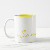 elegante, moderne schicke, trendige, monogramm gel zweifarbige tasse (Links)