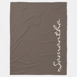 elegante, moderne schicke, trendige Monogramm grau Fleecedecke