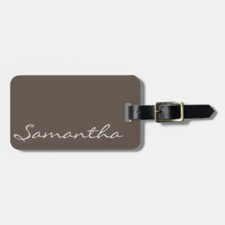 elegante, moderne schicke, trendige Monogramm grau Gepäckanhänger
