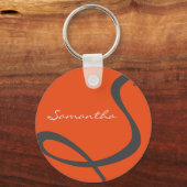 elegante, moderne schicke, trendige Monogramm-Oran Schlüsselanhänger (Vorderseite)