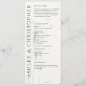 Elegante Moderne Schiefergraue Hochzeit Programm (Vorderseite)