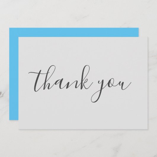 Elegante moderne Schlichte Handschrift Dankeskarte (Vorne/Hinten)