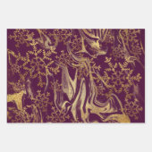 Elegante moderne Schneeflocken aus Goldmarmor  Geschenkpapier Set (Vorderseite 2)