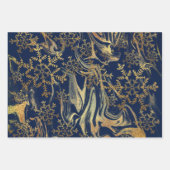 Elegante moderne Schneeflocken aus Goldmarmor  Geschenkpapier Set (Vorderseite)