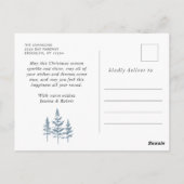 Elegante Moderne Schneeflocken Weihnachten Postkarte (Rückseite)