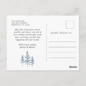 Elegante Moderne Schneeflocken Weihnachten Postkarte (Rückseite)