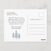 Elegante Moderne Schneeflocken Weihnachten Postkarte (Rückseite)