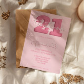 Elegante moderne Schrift 21. Geburtstag Einladung