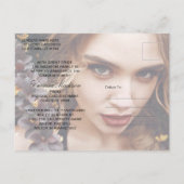 Elegante moderne Schrift | 2 Foto Abschluss 2 Seit Postkarte (Rückseite)