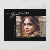 Elegante moderne Schrift | 2 Foto Abschluss 2 Seit Postkarte (Vorderseite)