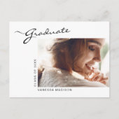 Elegante moderne Schrift | 2 Foto Doppelseitig Postkarte (Vorderseite)