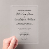 Elegante moderne Schrift Acryleinladungen (Insitu (Handheld))