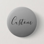 Elegante moderne Schrift editierbarer schwarzer Te Button (Vorderseite)