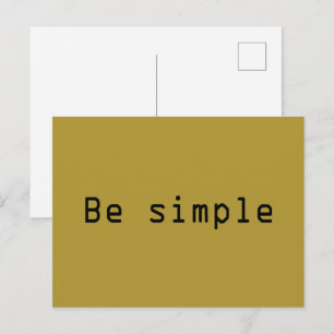 Elegante moderne Schrift einfach sein Feiertagspostkarte