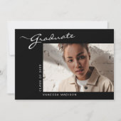 Elegante moderne Schrift | FOTO ABSCHLUSS Ankündigung (Vorderseite)