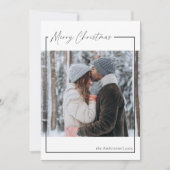 Elegante Moderne Schrift Frohe Weihnachten Foto (Vorderseite)