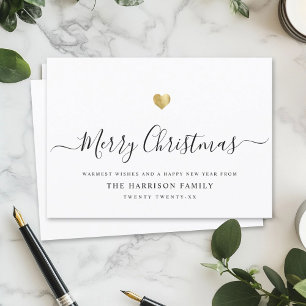 Elegante moderne Schrift Frohe Weihnachten Gold He