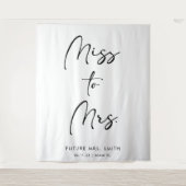 Elegante moderne Schrift | Hintergrund des Brautpa Wandteppich (Vorderseite)