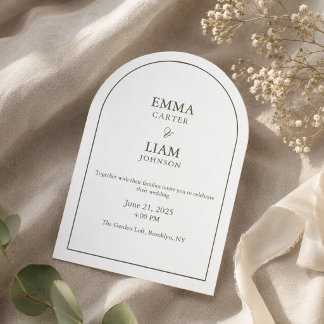 Elegante moderne Schrift klassische Hochzeitseinla Einladung