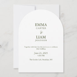 Elegante moderne Schrift klassische Hochzeitseinla Einladung