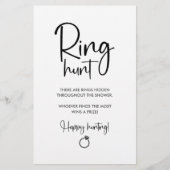 Elegante moderne Schrift | Ring Hunt Game Sing (Vorderseite)