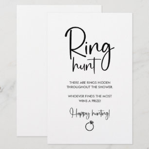 Elegante moderne Schrift Ring Hunt Game Sing