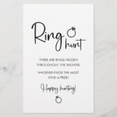 Elegante moderne Schrift | Ring Hunt Sing (Vorderseite)