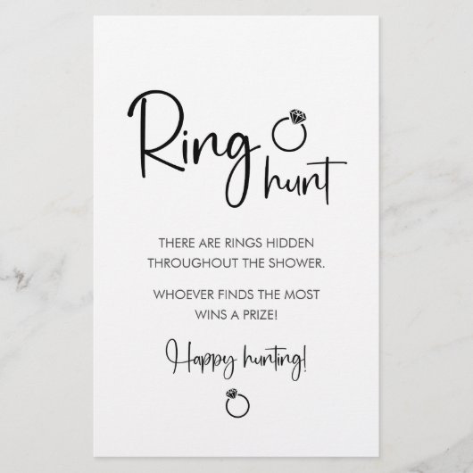 Elegante moderne Schrift | Ring Hunt Sing (Vorderseite)