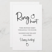 Elegante moderne Schrift | Ring Hunt Sing (Vorne/Hinten)