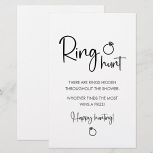 Elegante moderne Schrift Ring Hunt Sing