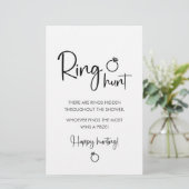 Elegante moderne Schrift | Ring Hunt Sing (Stehend Vorderseite)